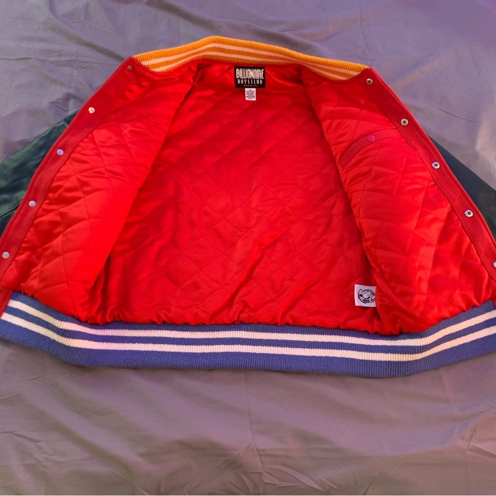 BILLIONAIRE BOYS CLUB BBC LETTERMAN JACKET LOLLIPOP RED - Picture 3 of 5